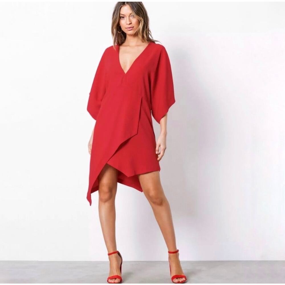 IRO Asymmetrical Loose Fit Ekima Dress Poppy Red 36 US 4